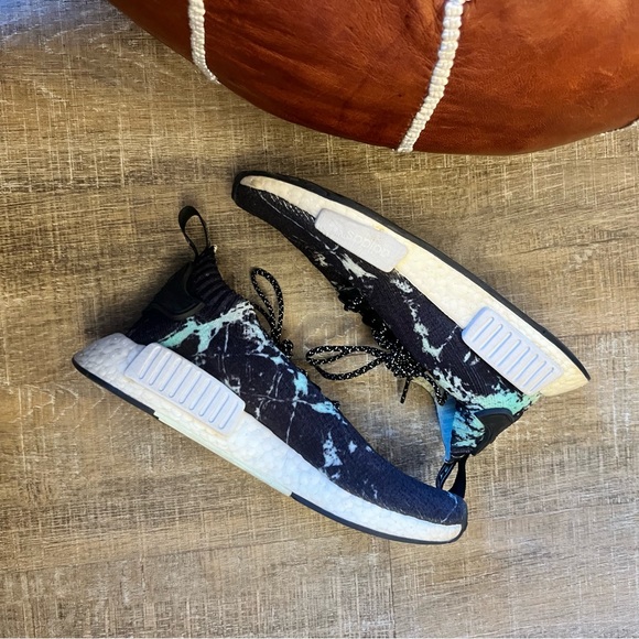 Adidas Originals NMD R1 PK (Prime Knit) Men's Sneakers Green Marble - Picture 5 of 13
